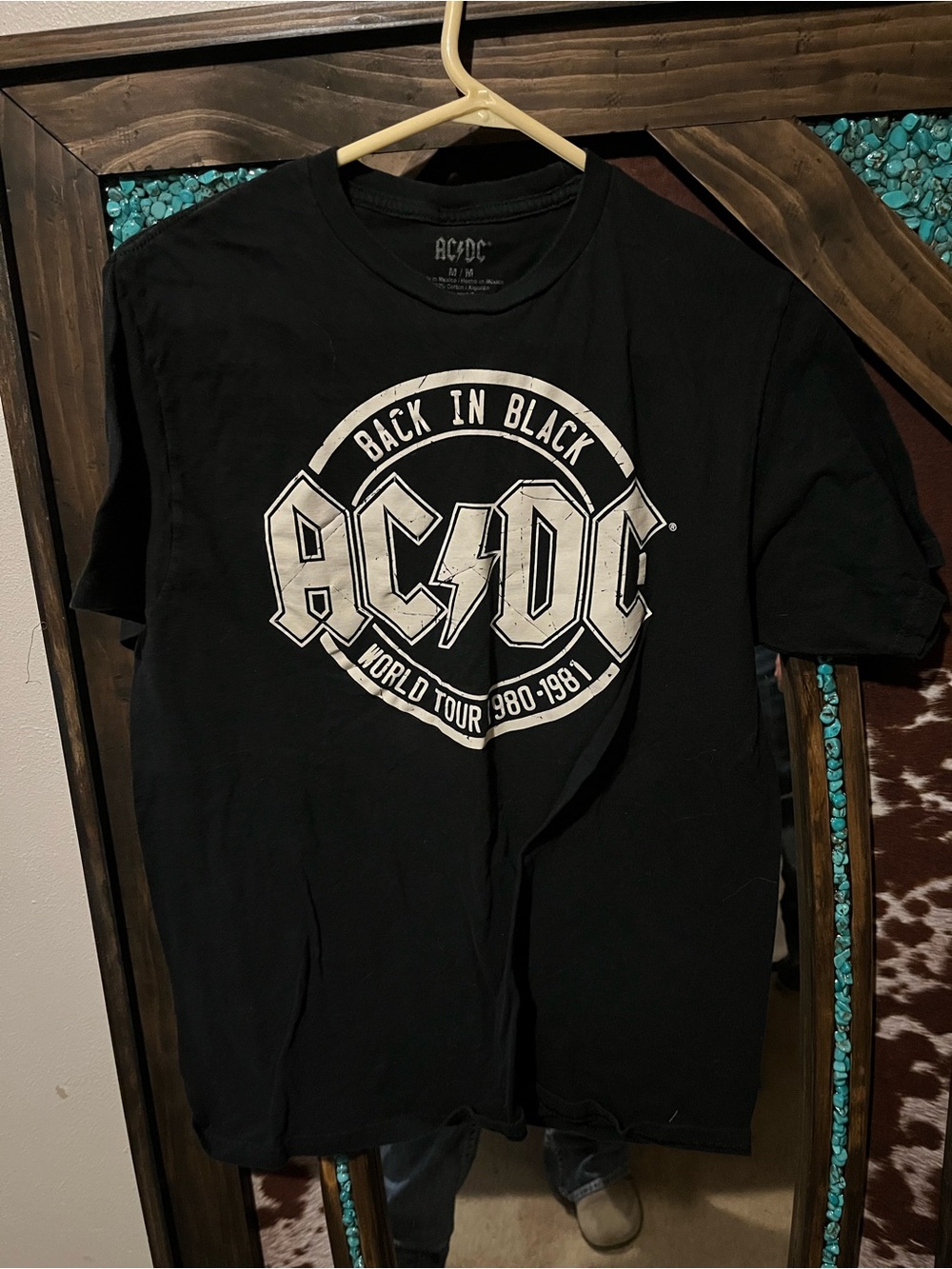 AC/DC Black Short Sleeve 'Back In Black' Graphic Tee
